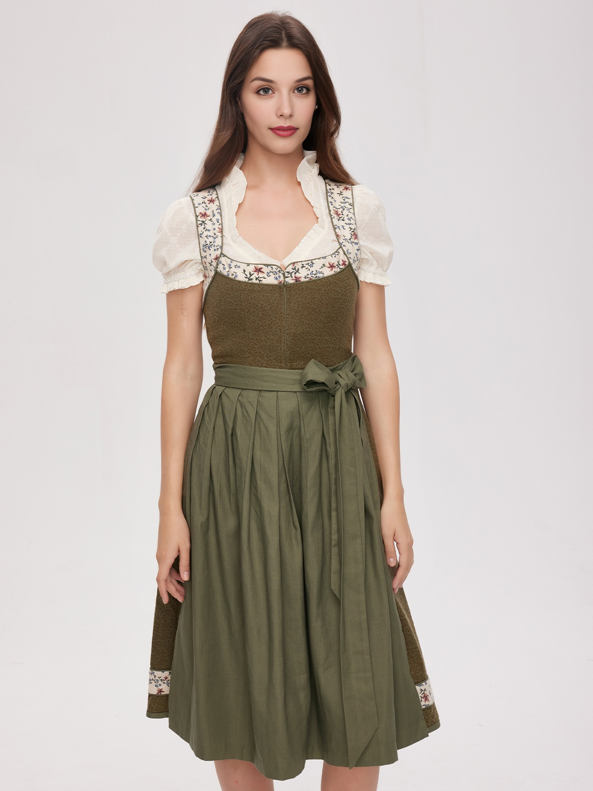Modernes Dirndl mit Reißverschluss vorne