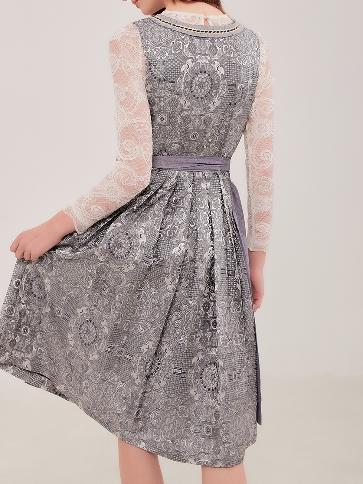 Dirndl für Kleinkinder in Grau