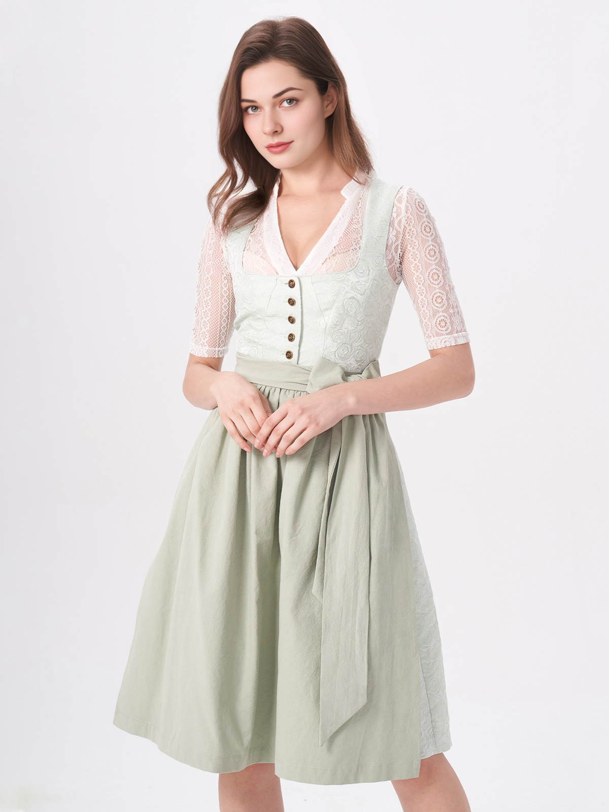 Dirndl Grün Rot – Eleganz und Tradition