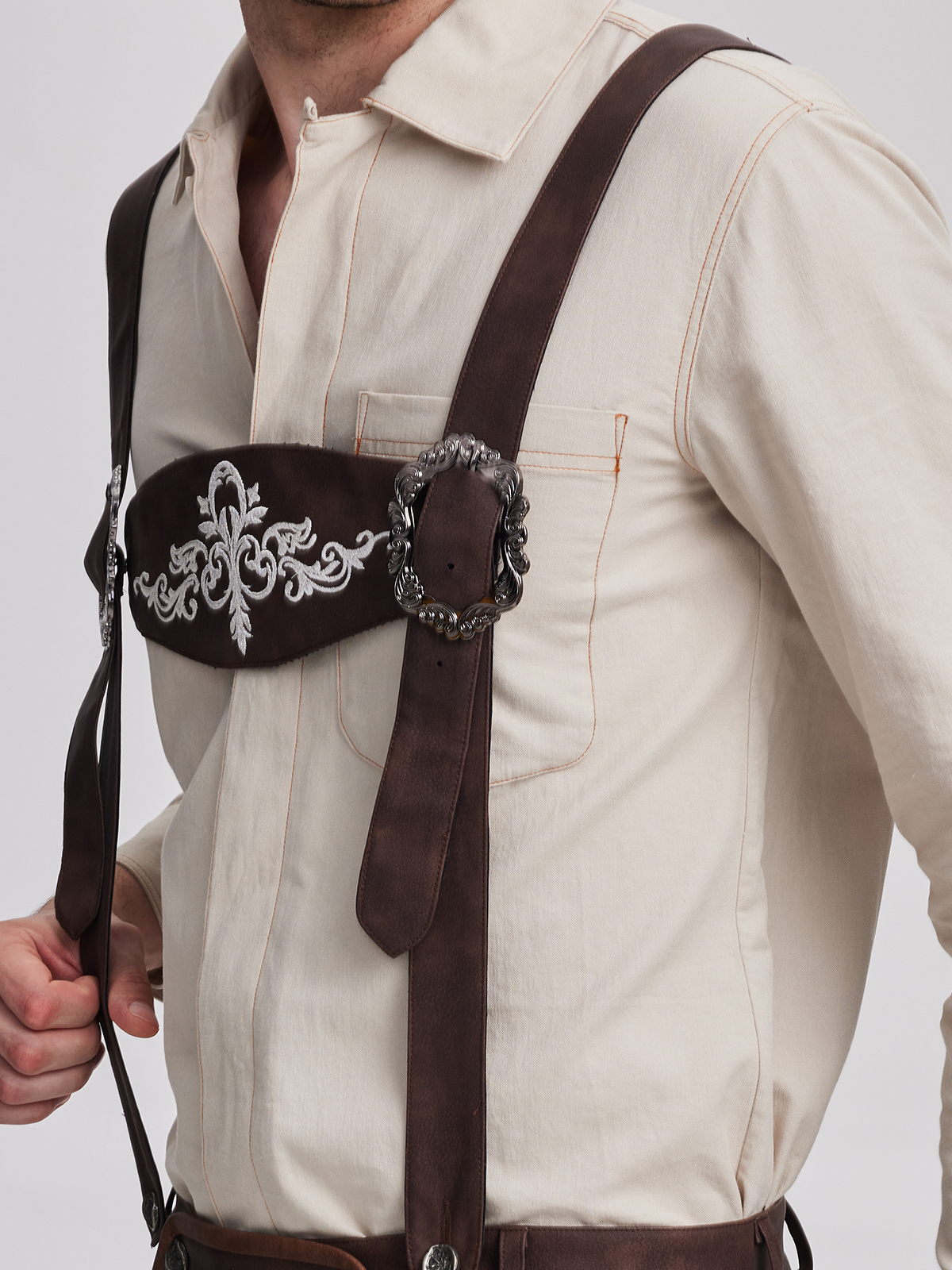 Dirndl beige braun im Landhausstil